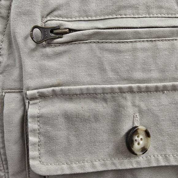 LL Bean Fishing Vest XL Half Moon Pocket Angler Outdoor Gorpcore L.L. Bean Khaki - Picture 4 of 15